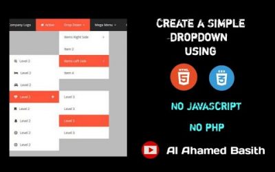 Dropdown menu using HTML and CSS advance without JavaScript and PHP |Web Development|