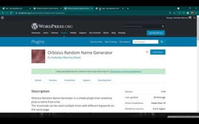 Create Random Name Generator using Orbisius Random Name Generator WordPress Plugin