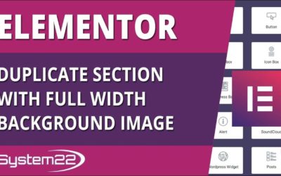 Elementor WordPress Plugin Duplicate Section With Full Width Background Image