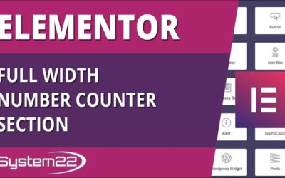 Elementor WordPress Plugin Full Width Number Counter Section