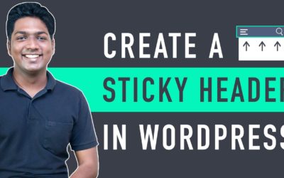 How To Create A Sticky Header In WordPress