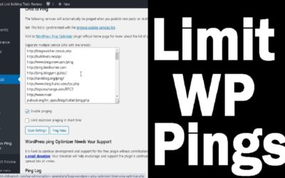 How To Limit Your WordPress Pings – Free WordPress Ping Optimizer Plugin