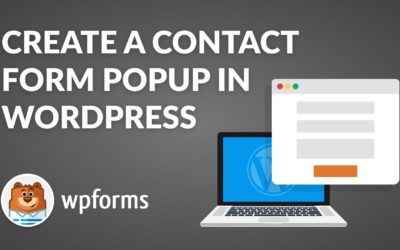 How to Create a Contact Form Popup in WordPress (QUICK & EASY!!)