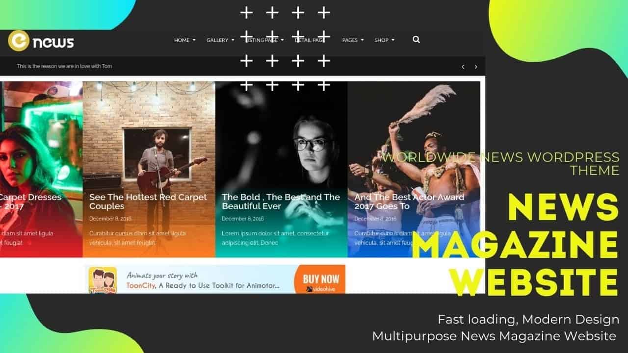 Modern News Magazine Website | Fast & Easy to Use Theme for Blog | WorldWideNews WordPress Theme