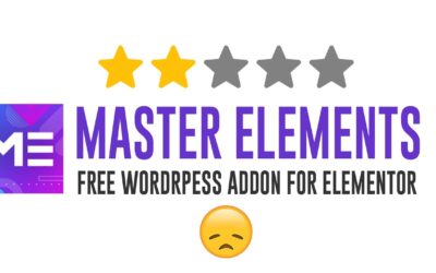 Poor UX & Bugs – Master Elements ( Free WordPress Addon Plugin for Elementor)