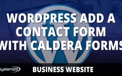 WordPress Add A Contact Form With The Free Caldera Forms Plugin