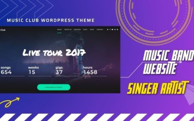 Band & DJ Website | Modern Theme for Singer Artist | Music Club WordPress Theme