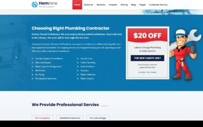 Homlane – Plumbing WordPress Theme maintenance gas