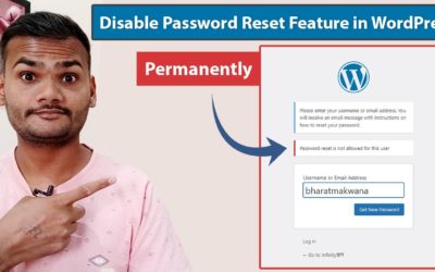 How To! Permanently Disable Password Reset Feature in WordPress