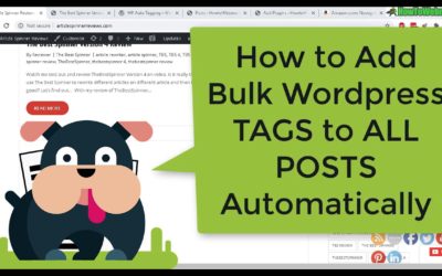 How to Add Automatic Tags To WordPress Posts in BULK – FREE Plugin!