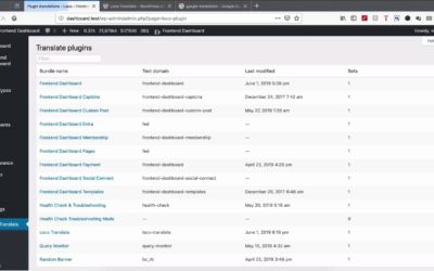 How to Translate Frontend Dashboard WordPress Plugin