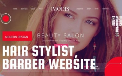 Salon, Barber Website | Beauty Healthcare Service Appointment Booking | Modis WordPress Theme