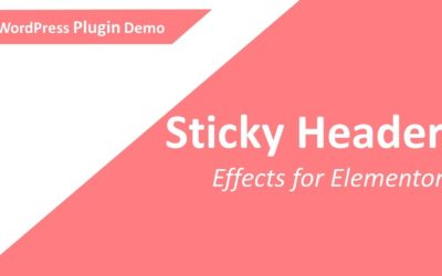 Sticky Header Effects for Elementor | WordPress Plugin Demo