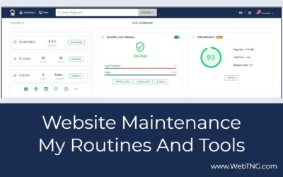 Website Maintenance: My Routines And Tools