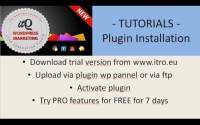 WordPress Popup Plugin | How to install the ITRO plugin