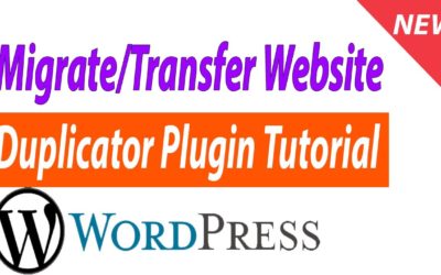 [2021] How to migrate/transfer an Entire WordPress website using Duplicator plugin to a New hosting