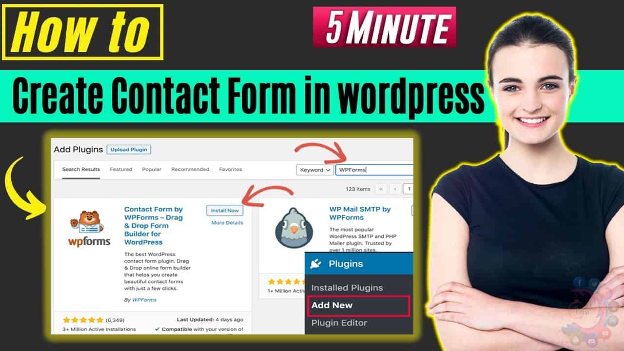 How to create contact form in wordpress 2022