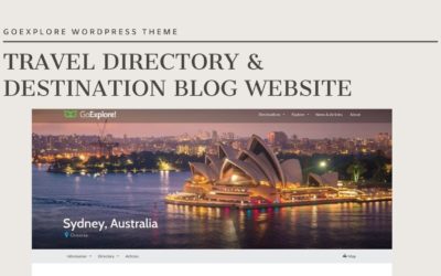 Travel Destination Directory Website | Travel Agency & Blog Website | GoExplore WordPress Theme