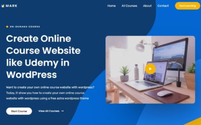 2022 – How to Create Online Course Website like Udemy in WordPress, Elementor, Astra Theme for FREE