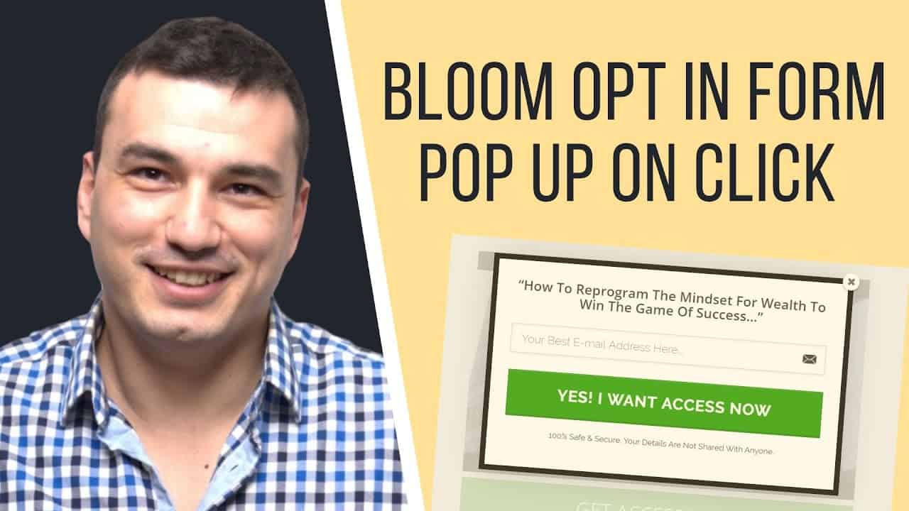 Bloom WordPress Plugin Tutorial - Opt-in Form Popup On Click (2020)