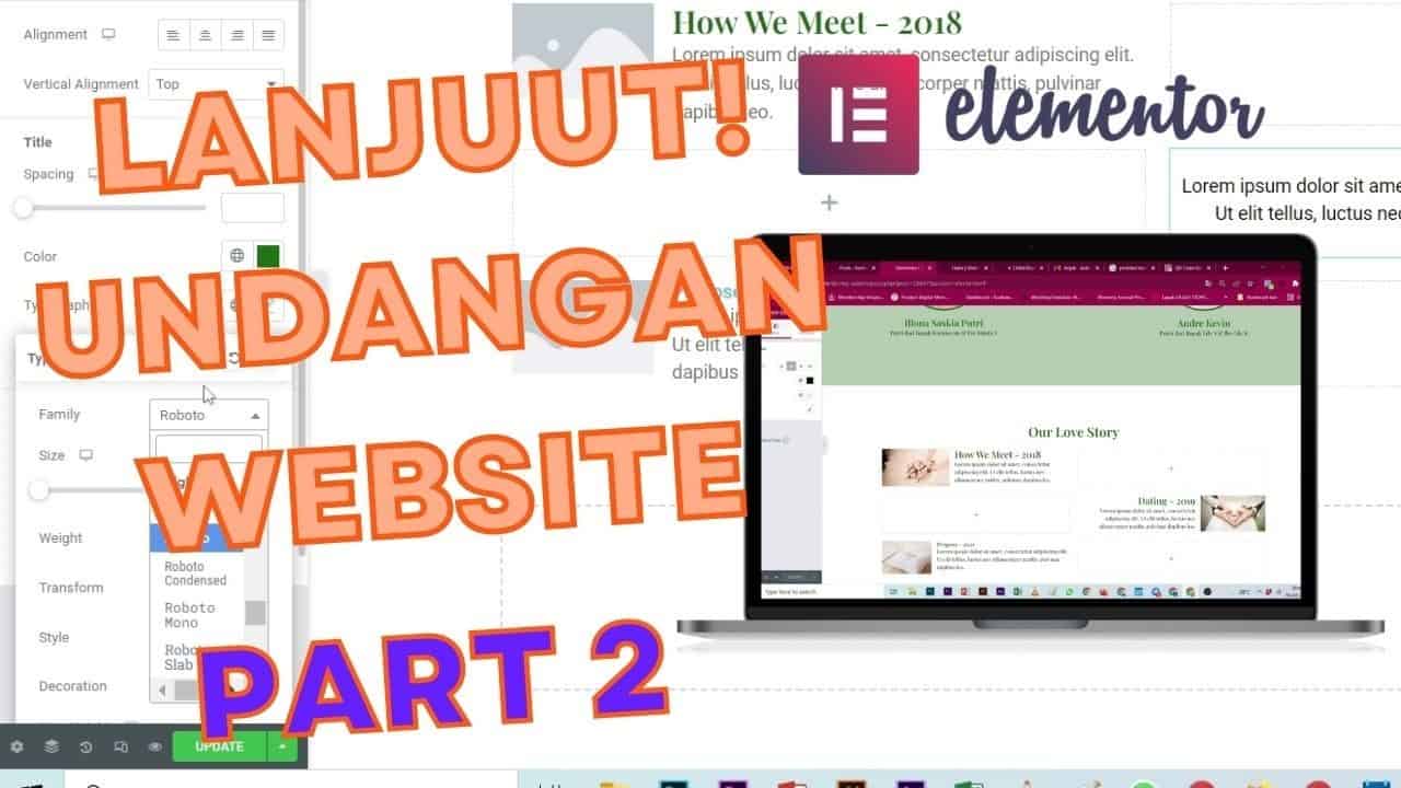 Cara Membuat Desain Undangan Website Elementor Wordpress Lengkap! | Buka Usaha Digital | Part 2