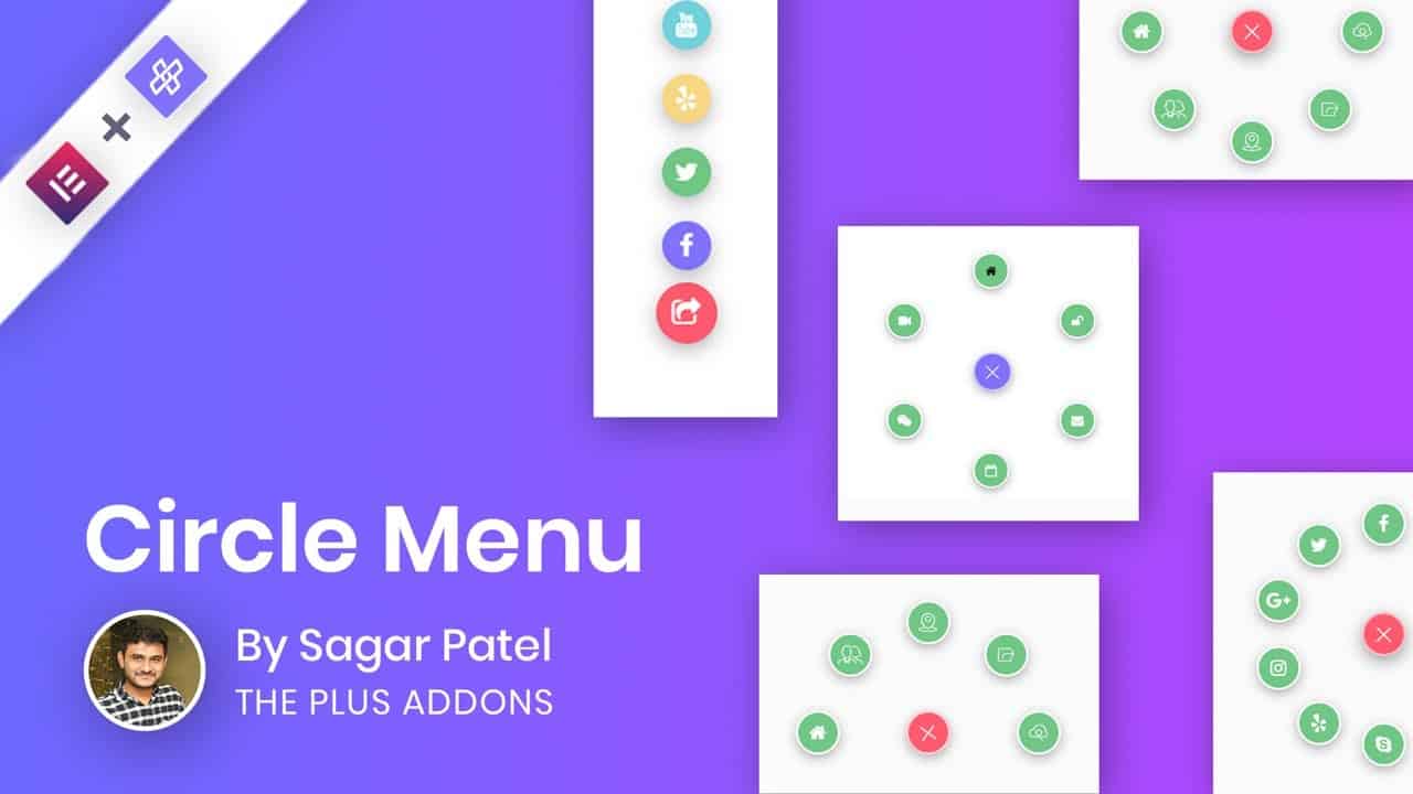 Circle | In Line | Half Circle | Fixed Navigation | CTA Menu using The Plus Addons for Elementor