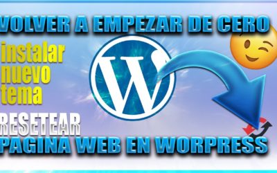 Comenzar de cero en WORDPRESS / resetear pagina web / instalar nuevo tema WordPress 2022