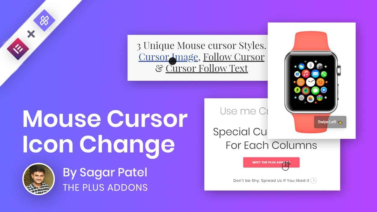 Custom MOUSE CURSOR Icon Styles to Improve Website's UX by feature made for Elementor in WordPress