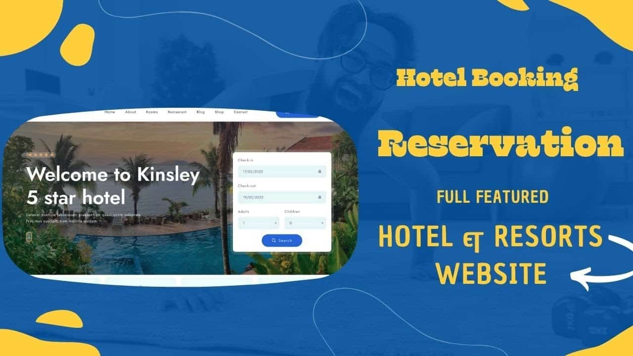 Hotel & Resorts Booking Website | Elementor Hotel Guest House Theme | Kinsley WordPress Theme