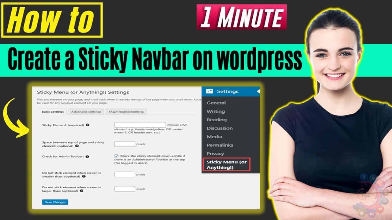 How To Create a Sticky Navbar on wordpress 2022