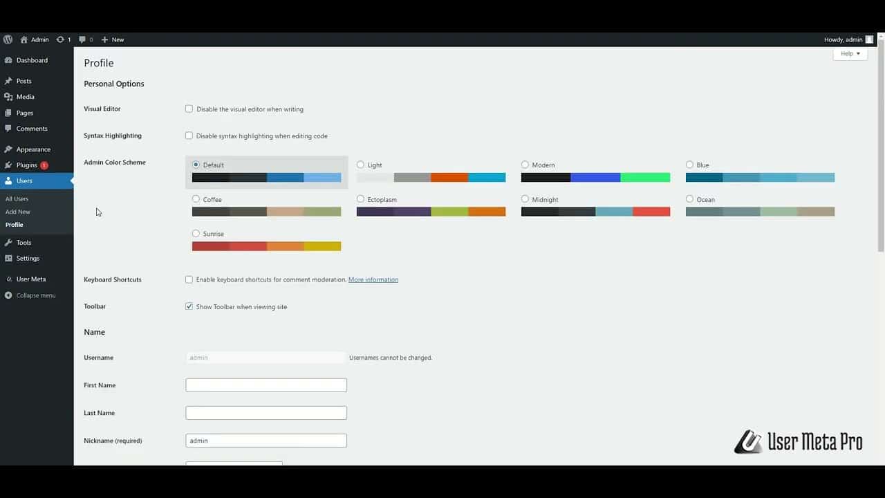 How to Add Extra Fields to WordPress Backend Profile | User Meta Pro