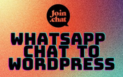 How to Add WhatsApp Chat to WordPress Website using Join.chat Plug-in | EducateWP