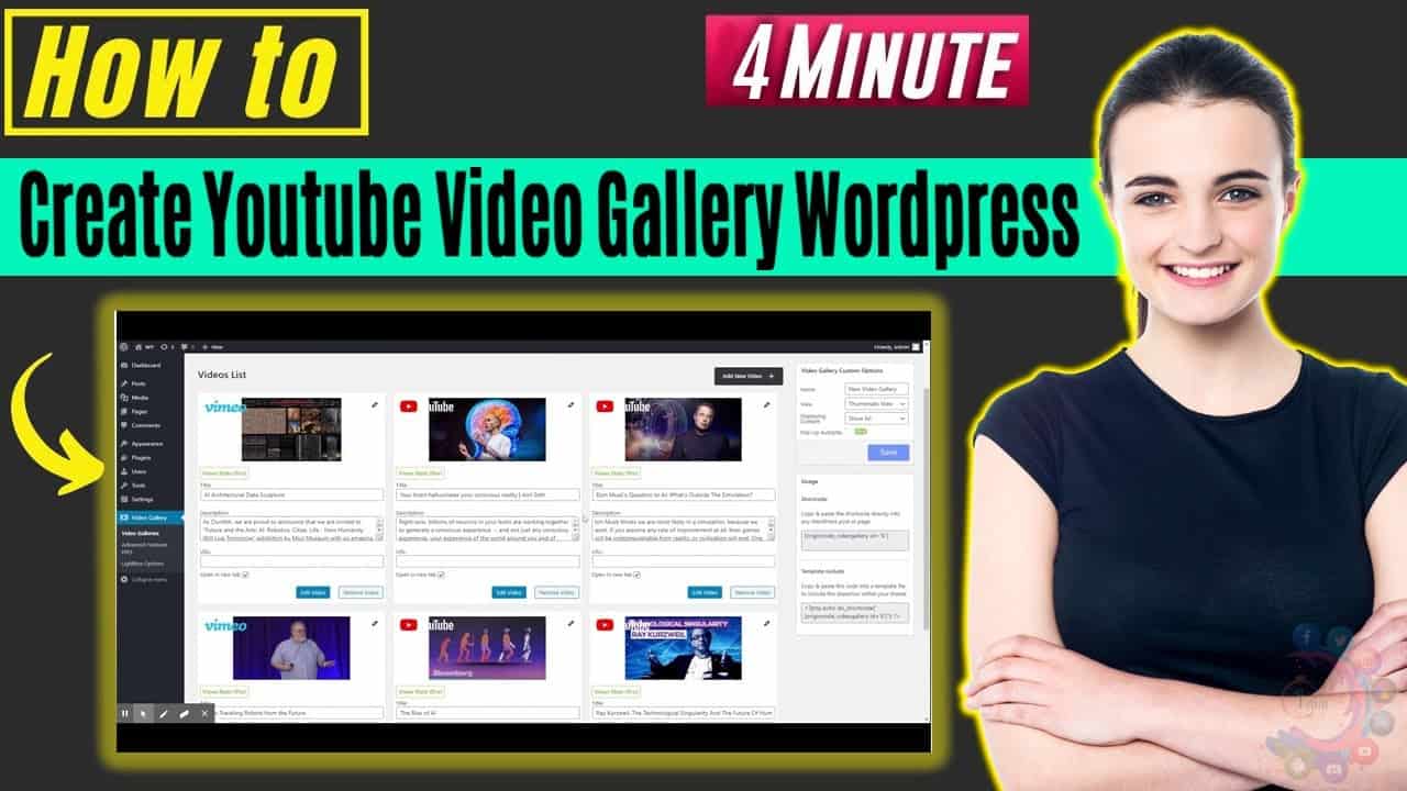 How to Create Youtube Video Gallery Wordpress 2022