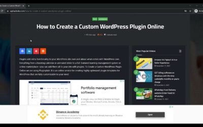 How to Create a Custom WordPress Plugin Online free without coding