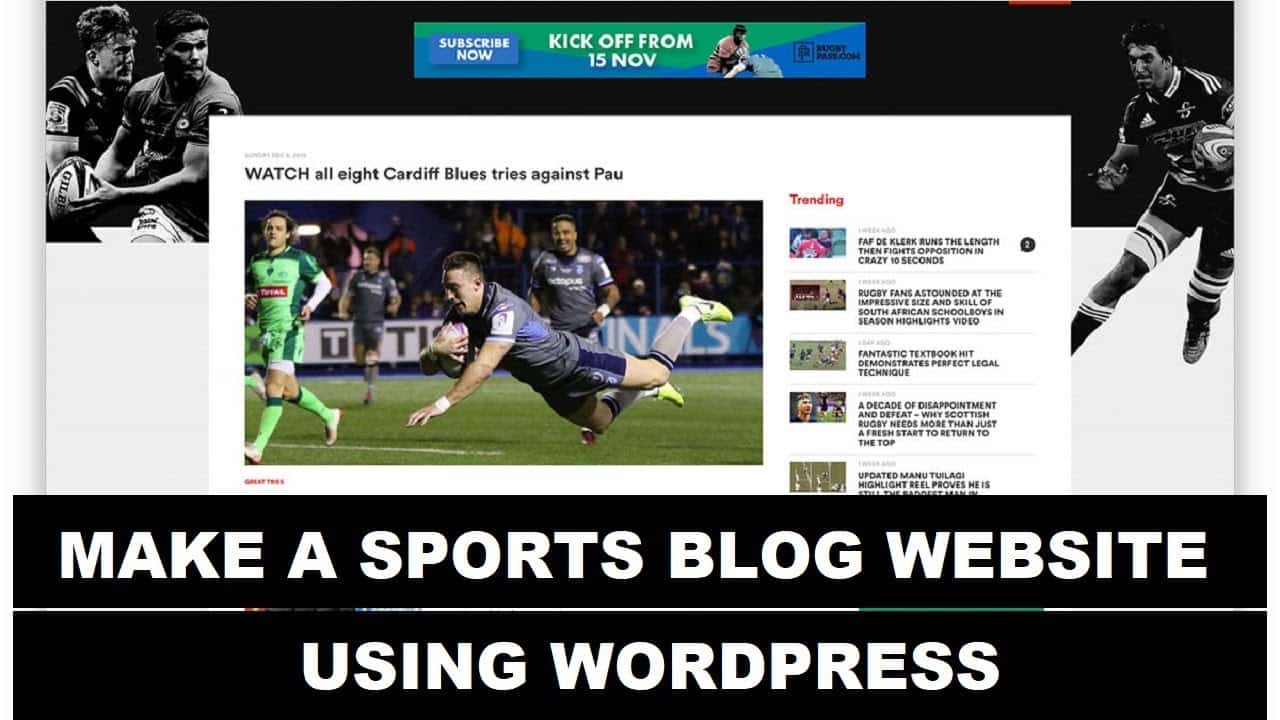 How to Make a Sports Blog Website Using WordPress | For Sports Bloggers