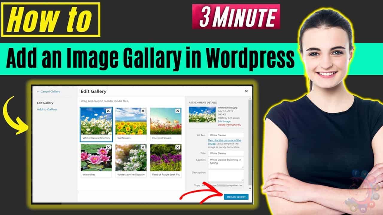 How to add an image gallary in wordpress 2022