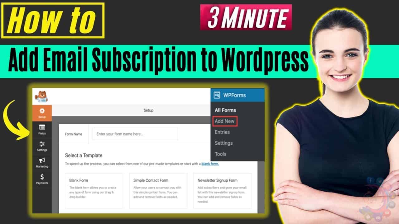 How to add email subscription to wordpress 2022