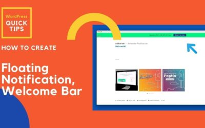 How to add floating Notification or Welcome at on WordPress Website | Best CTA Plugin | Sticky Menu