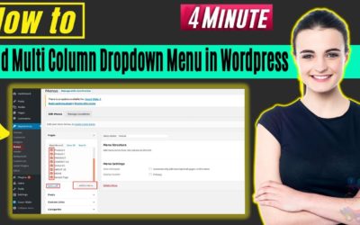 How to add multi column dropdown menu in wordpress 2022