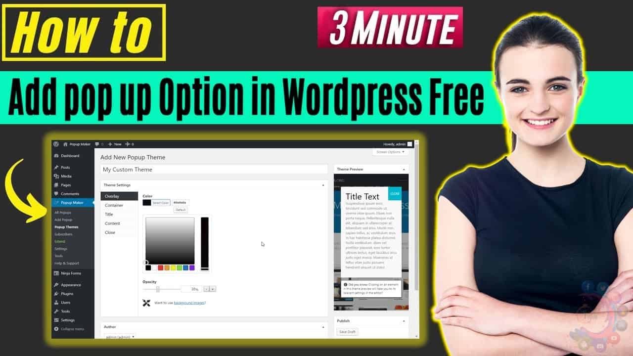 How to add pop up option in wordpress free 2022