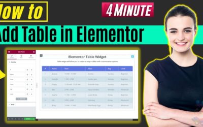 How to add table in elementor 2022