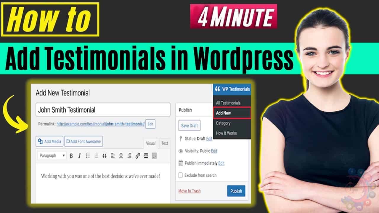 How to add testimonials in wordpress 2022 | Testimonial Section