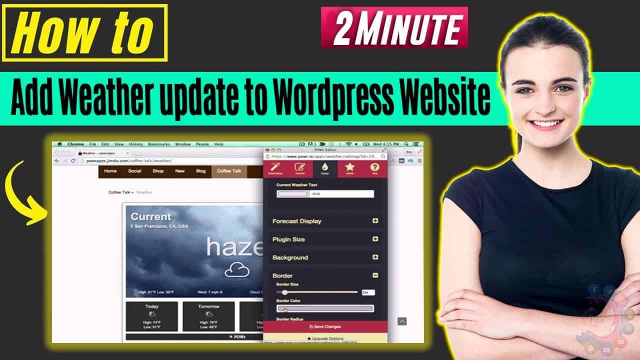 How to add weather update to wordpress website 2022