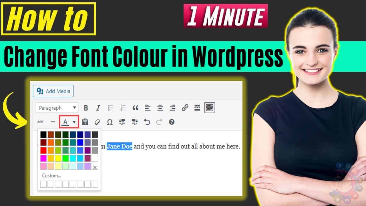 How to change font color in wordpress 2022