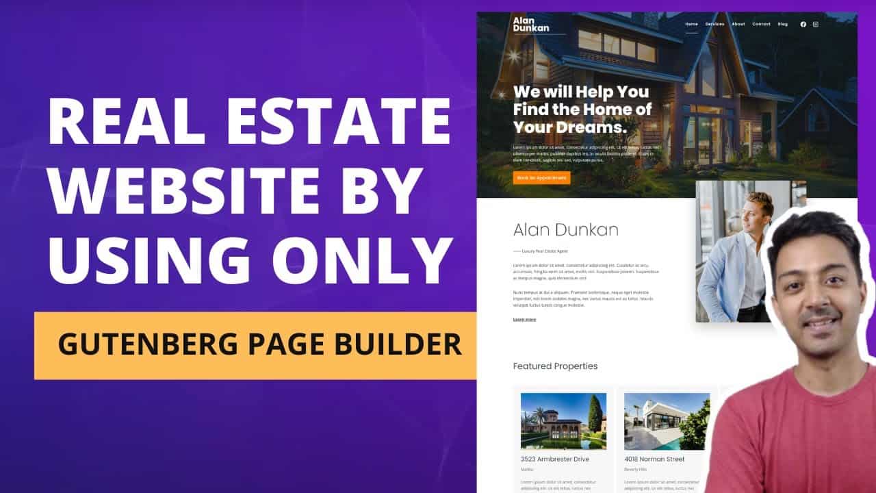 How to create a Real Estate Website with Gutenberg -  Creating full website by just using Gutenberg.