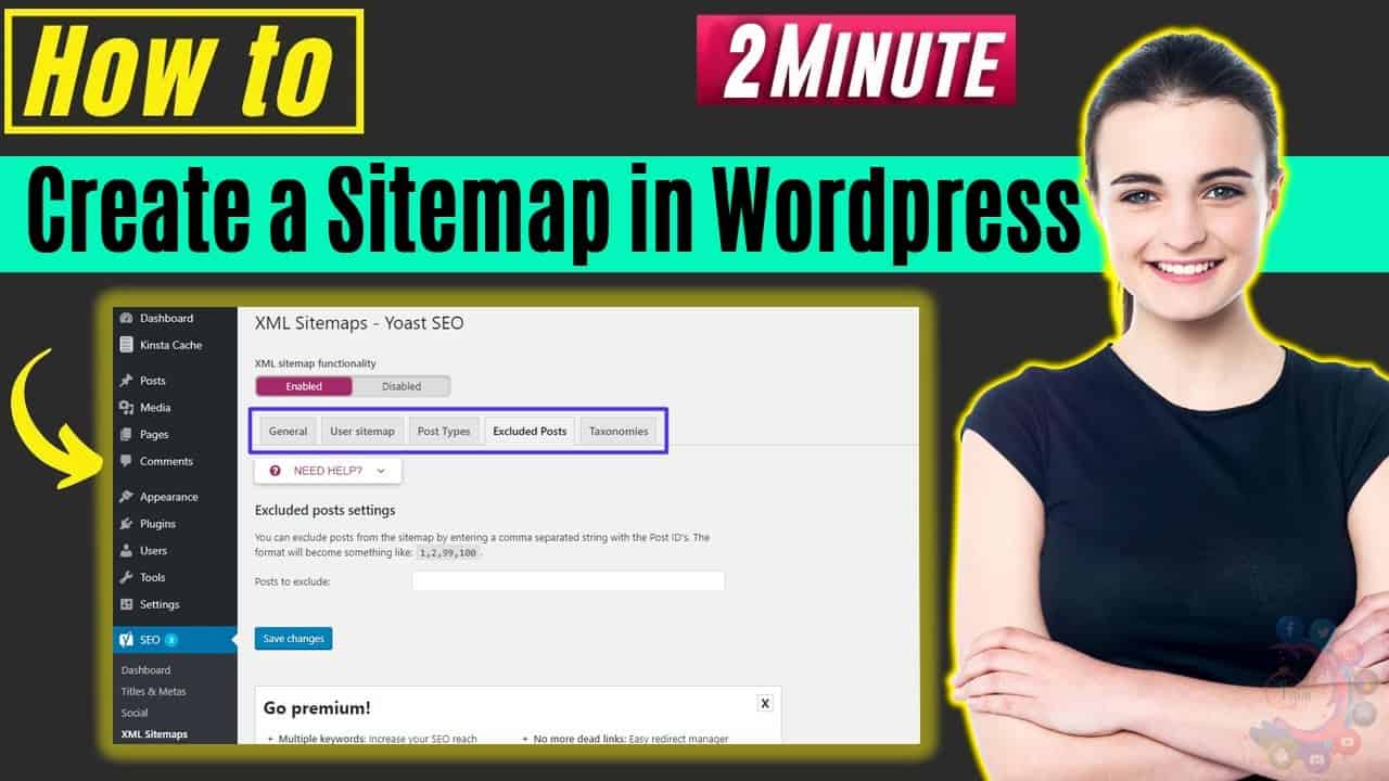 How to create a sitemap in wordpress 2022