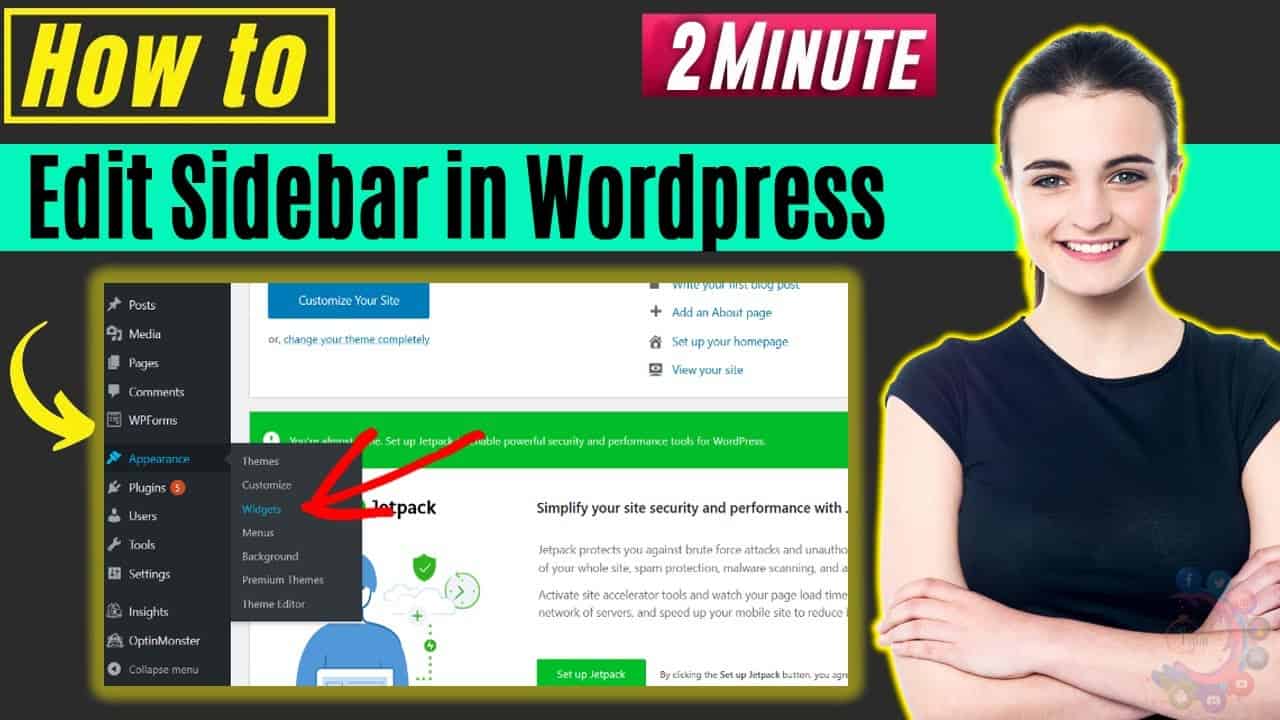 How to edit sidebar in wordpress 2022