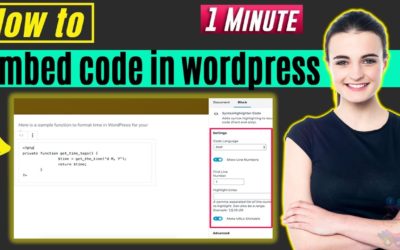 How to embed code in wordpress 2022