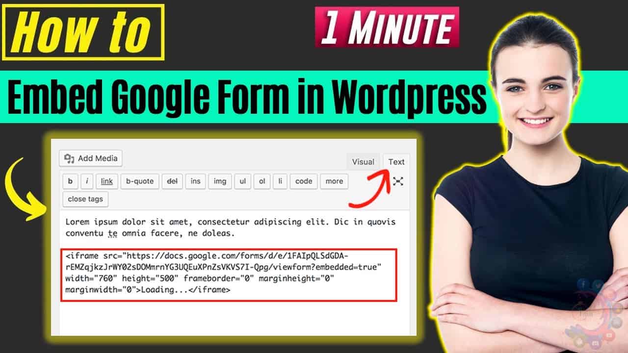 How to embed google form in wordpress 2022