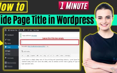 How to hide page title in wordpress 2022